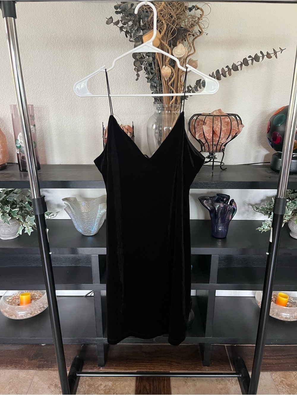 Midi V Neck Sleeveless Velvet Bodycon Dress